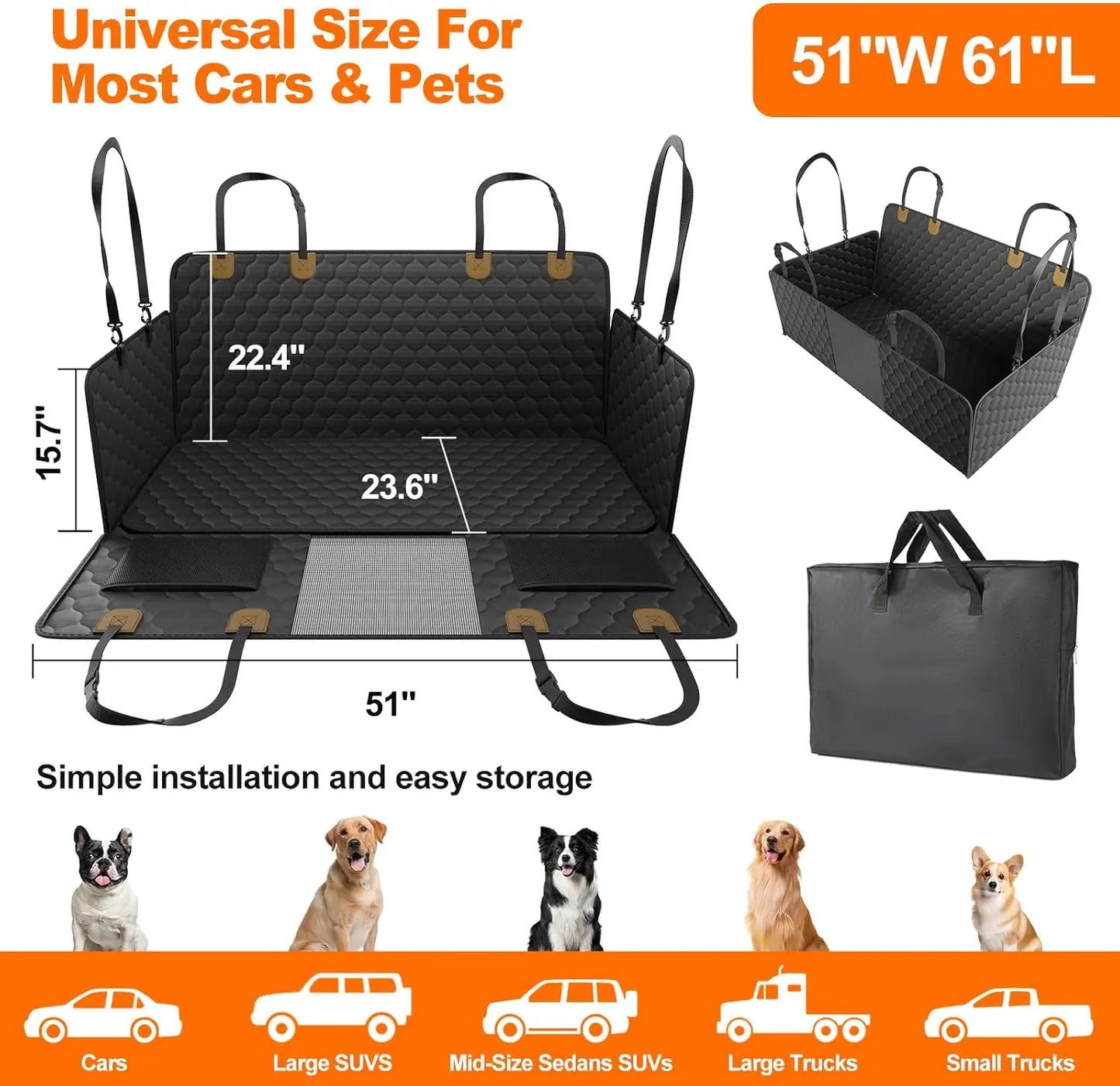 Rear Car Seat Mat for Pets