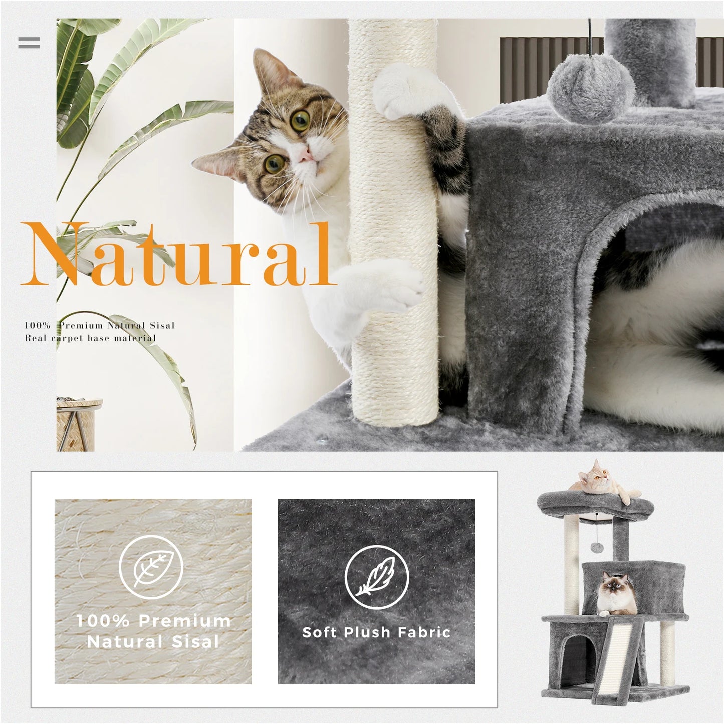 Feline Adventure Tower with Scratchers