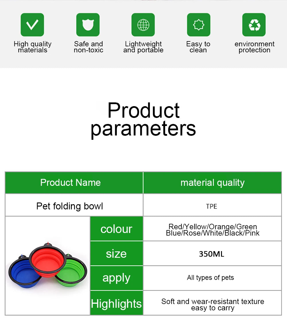 Portable Folding Pet Bowl